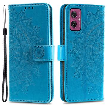 Husă Portofel Motorola Moto G55 - Mandala - Albastru