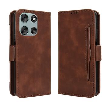 Husă portofel pentru card Motorola Moto G56 - maro