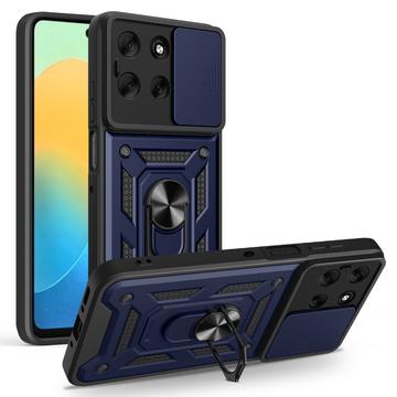 Husă Hibridă Motorola Moto G56 cu Inel Rotativ cu Ecran pentru Cameră
