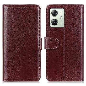 Husă Portofel cu Închidere Magnetică Motorola Moto G64 - maro