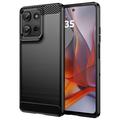 Husă TPU Brushed Motorola Moto G75 - Fibră de Carbon