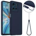 Husă Silicon Liquid Motorola Moto G75 - Compatibila MagSafe - Albastru Închis