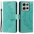 Husă Portofel Motorola Moto G75 - Mandala - Verde