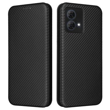 Husă Flip Motorola Moto G84 - Fibra de Carbon - Negru