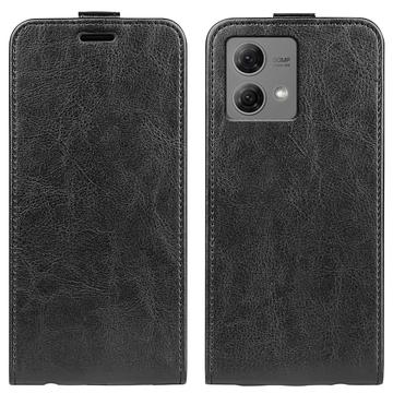 Husă Flip Vertical Motorola Moto G84 - Slot Card - Negru