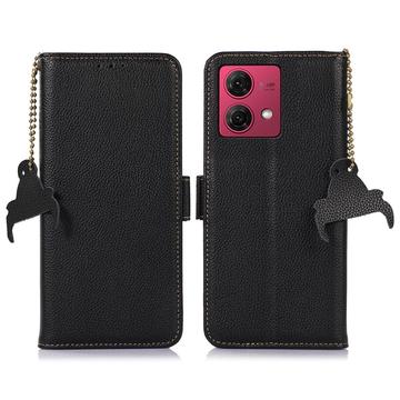 Husă Piele Portofel cu RFID Motorola Moto G84