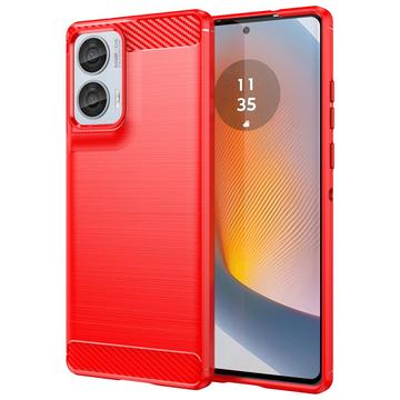 Husă TPU Brushed Motorola Moto G85/S50 Neo - Fibră de Carbon