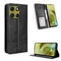 Husă Portofel Cu Închidere Motorola Moto G86 Power - Retro - Negru