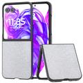 Husă hibridă Motorola Razr 50 Ultra Textura Strasuri - argintiu