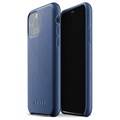 Husă Piele Premium iPhone 11 Pro - Mujjo - Albastru