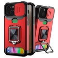 Husă Hibrid Multifuncțională 4-în-1 pentru iPhone 13 Mini - Roșu