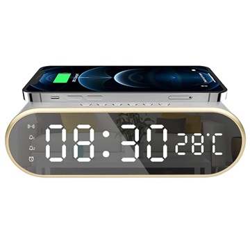 Ceas cu Alarmă Multifuncțional cu Încărcare Wireless W628