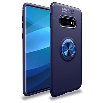 Husă cu prindere inel magnetică pentru Samsung Galaxy S10+ - albastră