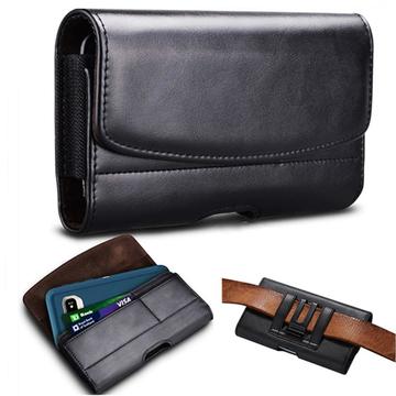 Husă multifuncțională universală orizontală cu buzunare pentru carduri - XXXL - Negru