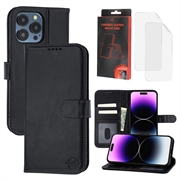 Husă de portofel din piele MyTPhone CardMate pentru iPhone 14 Pro