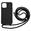 Husă TPU iPhone 12 Mini - Necklace - Negru