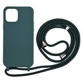 Husă TPU iPhone 12 Pro Max - Necklace - Verde Închis