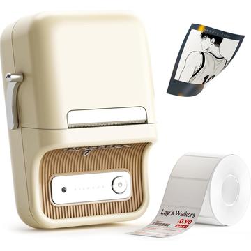 Niimbot B21 Pro Imprimantă inteligentă de etichete - 300DPI - Beige