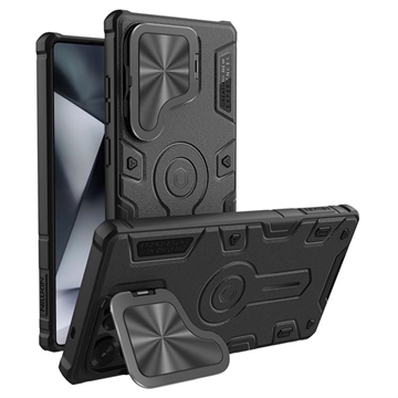Husă hibridă Samsung Galaxy S25 Ultra Nillkin CamShield Armor Prop - compatibilă cu MagSafe - Negru