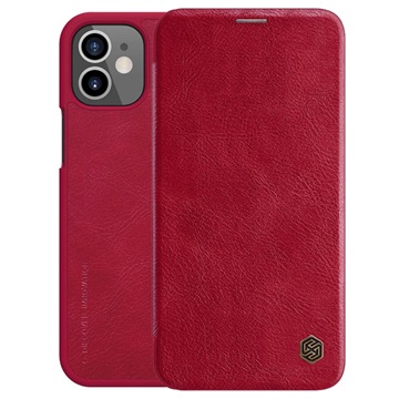 Husă Flip Nillkin Qin - iPhone 12 mini - Roșu