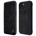 Husă Flip iPhone 15 Plus - Nillkin Qin Pro - Negru