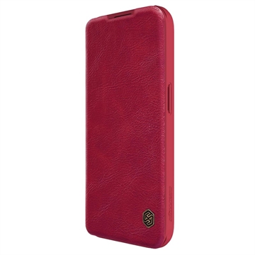 Husă Flip iPhone 15 Pro - Nillkin Qin Pro - Roșu