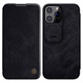 Husă Flip iPhone 13 Pro Max - Nillkin Qin Pro - Negru