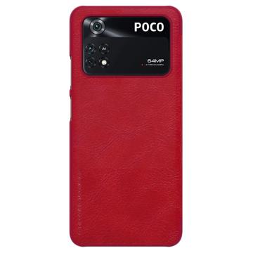 Husă Flip Xiaomi Poco M4 Pro - Nillkin Qin - Roșu