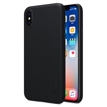 Husă Nillkin Super Frosted Shield pentru iPhone X / XS - Neagră