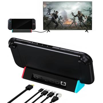 Stație de andocare / hub Nintendo Switch 2 - HDMI, USB 3.0, USB-C, LAN - Negru