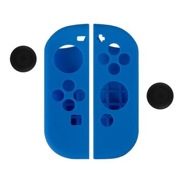 Carcasă din silicon pentru controler Nintendo Switch cu capace de prindere pentru degetul mare
