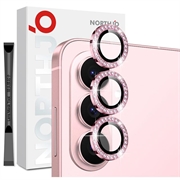 Set de protecții pentru lentila camerei cu cristale Samsung Galaxy S26 Northjo - Roz