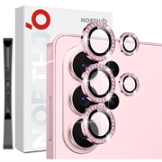 Set de protecții pentru lentila camerei cu cristale Samsung Galaxy S26 Ultra Northjo - Roz