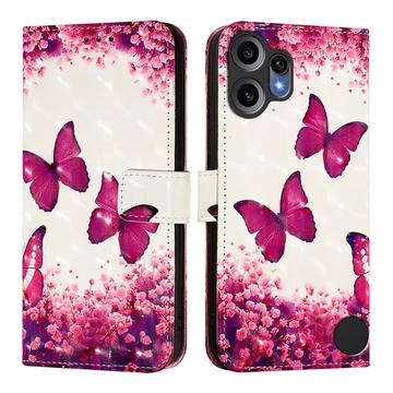 Husă Portofel Nothing CMF Phone 2 Pro - Wonder - Fluturi de trandafir