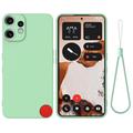 Husă din silicon lichid Nothing CMF Phone 2 Pro cu curea de mana - verde