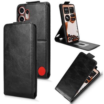 Husă verticală cu rabat și suport Nothing CMF Phone 2 Pro - Negru