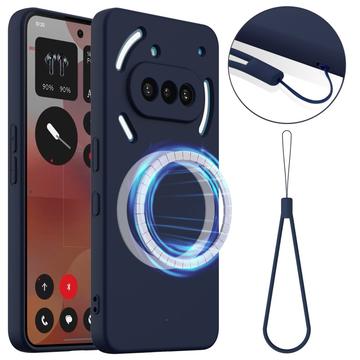 Husă Silicon Liquid Nothing Phone (3a) - Compatibila MagSafe - Albastru Închis