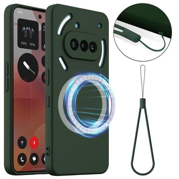 Husă Silicon Liquid Nothing Phone (3a) - Compatibila MagSafe - Verde Închis