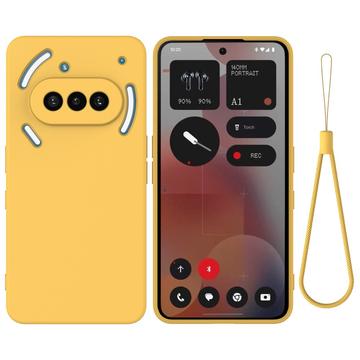 Husă din silicon lichid Nothing Phone (3a) cu curea de mana