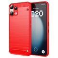Husă TPU Brushed Nothing Phone (3a) Lite - Fibră de Carbon