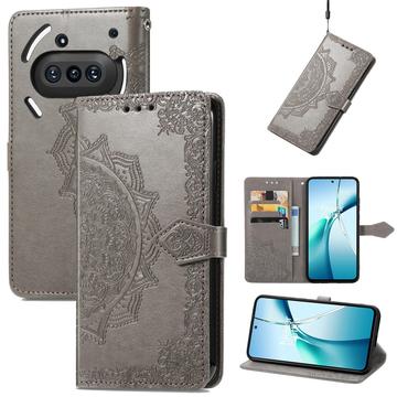 Husă Portofel Nothing Phone (3a) - Mandala - Gri