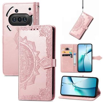 Husă Portofel Nothing Phone (3a) - Mandala - Auriu Roze