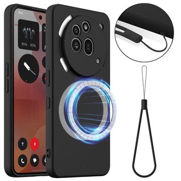 Husă Silicon Liquid Nothing Phone (3a) Pro - Compatibila MagSafe - Negru