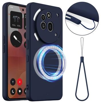 Husă Silicon Liquid Nothing Phone (3a) Pro - Compatibila MagSafe - Albastru Închis