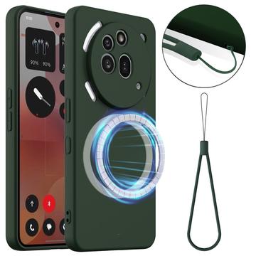 Husă Silicon Liquid Nothing Phone (3a) Pro - Compatibila MagSafe - Verde Închis