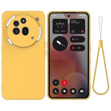 Husă din silicon lichid Nothing Phone (3a) Pro cu curea de mana
