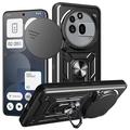 Husă Hibridă Nothing Phone (3a) Pro cu Inel Rotativ cu Ecran pentru Cameră - Negru