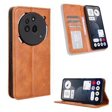 Husă Portofel cu Închidere Magnetică Nothing Phone (3a) Pro - maro