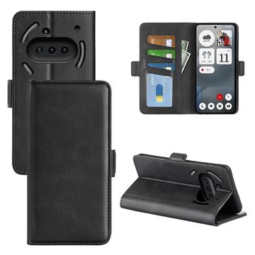 Husa Portofel Nothing Phone (3a) cu închidere magnetică - textură vițel