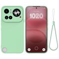 Husă din silicon lichid Nothing Phone (4a) Pro cu curea de mana - Verde
